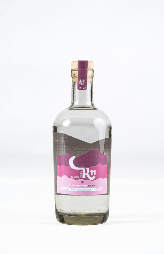 PISCO ROSADO 100% Uva moscatel rosada