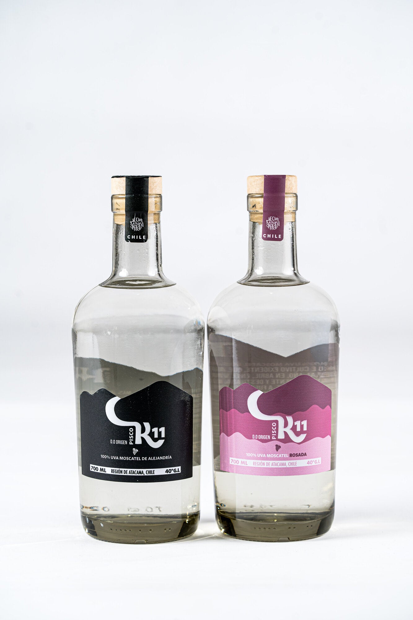 Pack dúo Pisco K11 Moscatel de Alejandría y Rosada 700ml